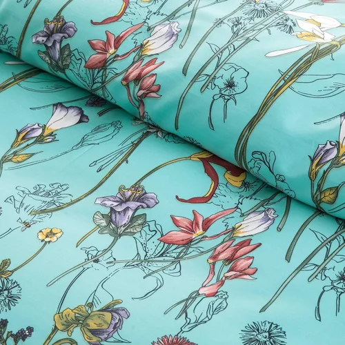 Miniatura 5 de Windflower Bedding Bloomfield - Juego de funda de edredón floral de 3 piezas, algodón botánico, naturaleza, vides, ramas, pájaros, mariposas, flores