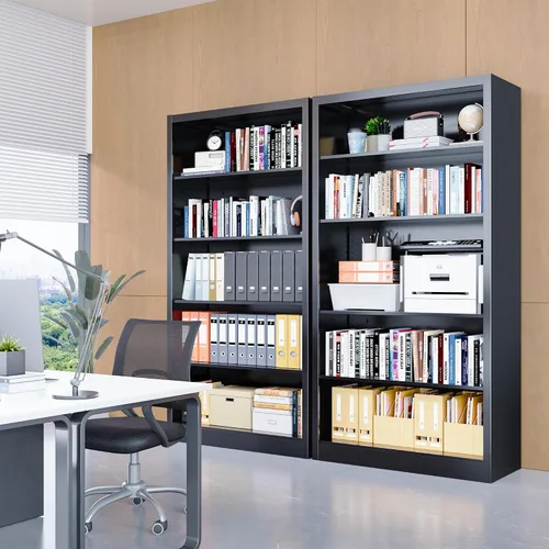 Miniatura 7 de OSEILLC Librero, Estantería de 5 niveles en negro, estantería metálica independiente de 55" de altura con estantes de almacenamiento ajustables