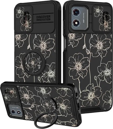Miniatura 112 de Funermei Funda para Moto G Play 4G 2024 – Funda para teléfono para mujeres y niñas, diseño único de gato y libros, diseño único con funda