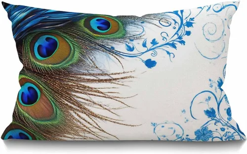 Miniatura 15 de Smooffly Funda de almohada rectangular rectangular rectangular con diseño de estrella de mar de playa y estrella de mar, funda de cojín de lino