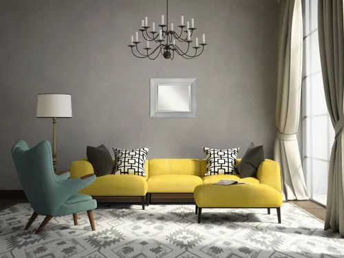 Miniatura 8 de Amanti Art Espejo de pared, espejo con marco de madera plateada Romano para decoración de pared o para usar como espejo de baño para sobre