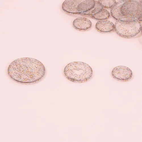 Miniatura 3 de Craftelier - Anillos de disco de plástico con purpurina L para encuadernación de álbumes de recortes para planificadores, agendas, cuadernos