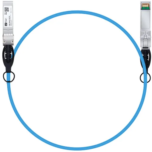Miniatura 48 de H!Fiber SFP+ Cable 10G SFP+ DAC, 0.8 ft (0.82 pies), cable Twinax de cobre de conexión directa pasiva para Cisco SFP-H10GB-CU0.25M, Ubiquiti UniFi