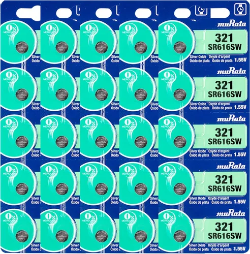 Miniatura 9 de Murata 321 Batería SR616SW 1.55V Celda de botón de reloj de óxido de plata (5 baterías)