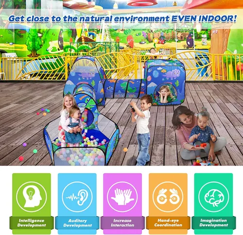 Miniatura 11 de Tienda de campaña de nave espacial para niños, tienda de juegos para niños con castillo de juguete, regalo para bebés niños y niñas de 3, 4, 5, 6, 7