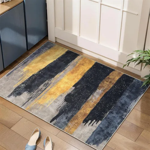 Miniatura 20 de Ciicool Alfombra de pasillo lavable de 2 x 6, alfombra moderna abstracta para pasillo, antideslizante, delgada, ligera, con estampado gris marino