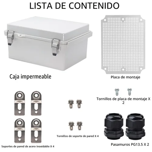 Miniatura 4 de Caja Eléctrica Impermeable para Exteriores Caja de Conexiones Resistente a la Intemperie IP67 Carcasa de Plástico ABS Caja de Proyecto para Gris