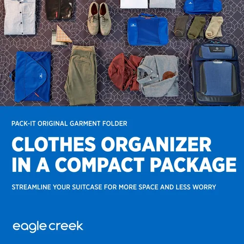 Miniatura 6 de Eagle Creek Pack-It - Carpeta original para ropa, bolsas de ropa perfectas para viajes, con tabla plegable sin arrugas y alas de compresión