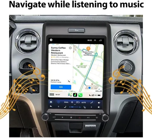 Miniatura 5 de SEICANE Radio Estéreo para Ford F150 2013 2014, Sistema Android Pantalla Táctil de 12.1 Pulgadas, Carplay Android Auto Navegación GPS, 8 Núcleos 4G