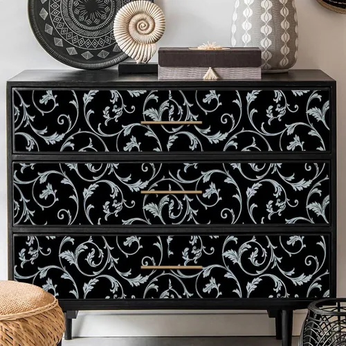 Miniatura 4 de J969 - Papel tapiz autoadhesivo extraíble de 17.7 pulgadas x 9.8 pies, papel de contacto decorativo para sala de estar, dormitorio, revestimiento