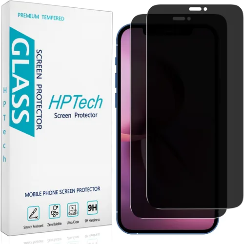 (2 unidades) Protector de pantalla de privacidad para iPhone 12 Mini de 5.4 pulgadas, vidrio templado antiespía, antiarañazos, sin burbujas