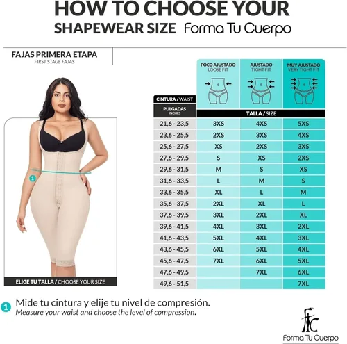 Miniatura 2 de Forma Tu Cuerpo Fajas Colombianas, Fajas hasta la Rodilla, Faja de Cuerpo Completo para Mujer, Faja Completa Para Mujer Beige + diseño de reloj