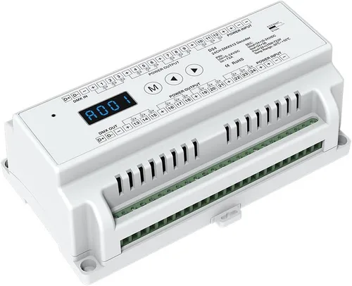 Miniatura 8 de 32CH RGBW DMX512 Decodificador 8 bits/16 bits RGBW LED controlador 32 canales controlador RGBW LED tira de luz DIM/CT/RGB/RGBW controlador DC5V-24V