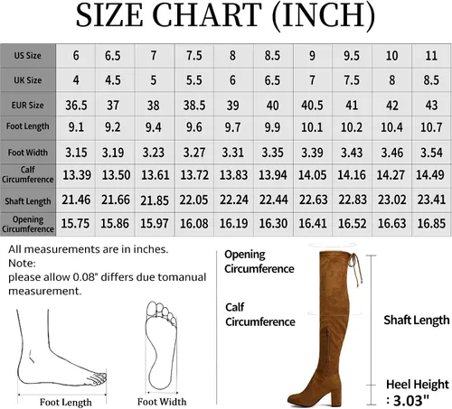 Miniatura 3 de Vepose Botas de gamuza 991 para mujer, por encima de la rodilla, veganas, 3.03 pulgadas, tacones gruesos, cremallera lateral, zapatos de apertura