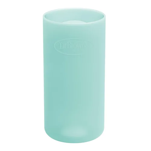 Miniatura 13 de Dr. Brown's Options+ Funda estrecha para botella de vidrio, 100% silicona, menta, sin BPA, 4 onzas, paquete de 1
