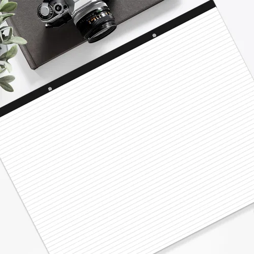 Miniatura 6 de Yaridar Bloc de papel rayado grande - Bloc de notas a rayas de 22 x 17 pulgadas, 50 hojas/100 páginas, bloc de notas de papel blanco de 3.53 oz/m²