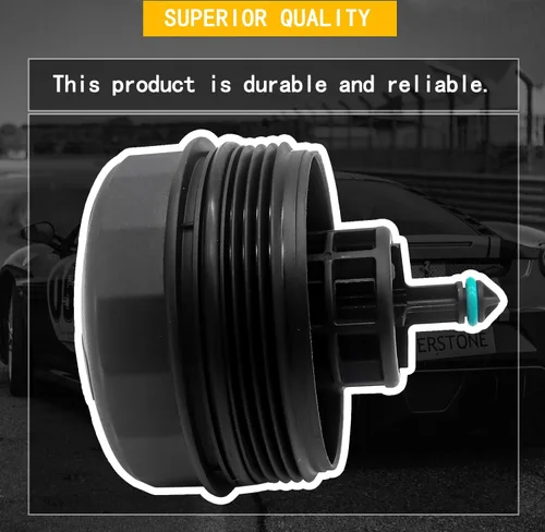 Miniatura 4 de Tapa de la carcasa del filtro de aceite 11427525334 compatible con BMW 323I 525I 128I 325XI 328XI 330XI 335XI 525XI 528XI 530XI 535XI 740LI X3 X5 X6