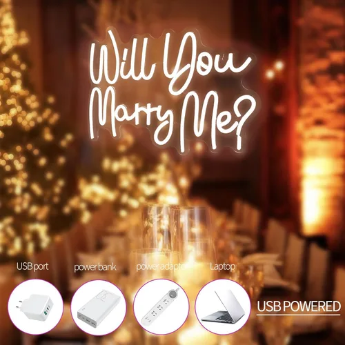 Miniatura 6 de Letreros de neón para decoración de pared, luz LED blanca cálida para decoración de habitación, letrero iluminado para fiesta de cumpleaños