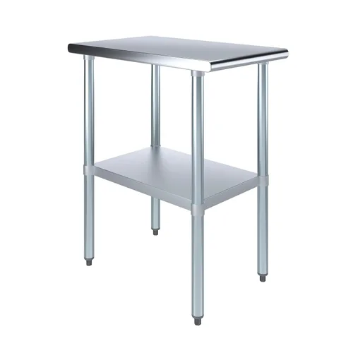 Miniatura 27 de AmGood Mesa de trabajo de acero inoxidable con estante inferior Preparación de alimentos NSF Estación de trabajo utilitaria