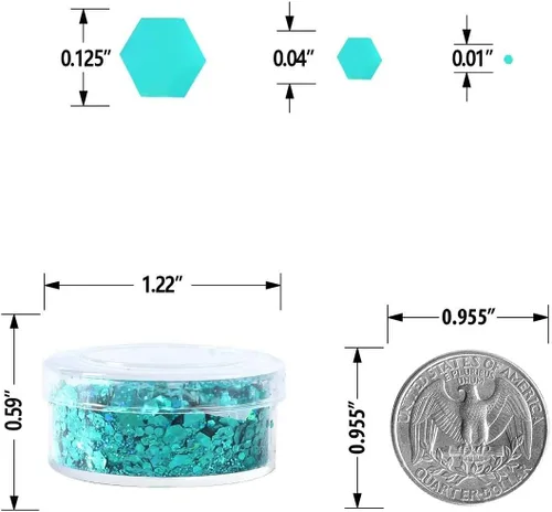 Miniatura 4 de Licool - Brillantina gruesa holográfica, juego de 12, purpurina artesanal para manualidades de resina, purpurina cosmética para uñas, cuerpo, cara