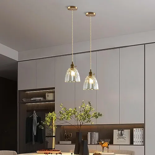 Miniatura 3 de Sedelan Lámpara Colgante Vintage, Luces Colgantes de Vidrio Isla de Cocina, Lámpara Colgante Antigua, Iluminación Colgante Interior para Cocina