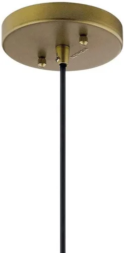 Miniatura 6 de Kichler Avery 9.75" 1 Luz Mini Colgante con Vidrio Semillado Transparente en Bronce Oldee®