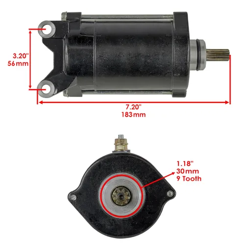 Miniatura 2 de Caltric Motor de arranque y accionamiento Bendix compatible con Yamaha Wave Raider 1100 Ra1100 Waveraider 1995-1996 Jetski