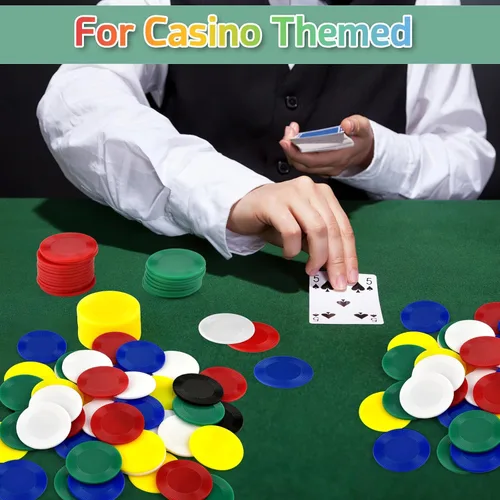 Miniatura 4 de Coopay 250 fichas de póquer de plástico de 1.5 pulgadas, 10 colores, fichas de juego de cartas de póquer, contadores de aprendizaje a granel, discos