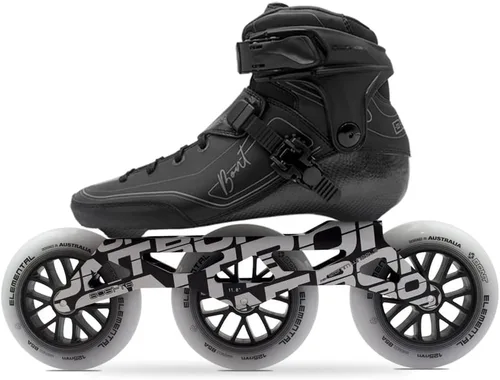 Bont Patines en línea Semi Race III de 4.921 in, marco 2PF Unity de 11.8 pulgadas, ruedas elementales de 4.921 in, rodamientos ABEC 7, fitness y