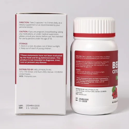 Miniatura 8 de Berberina HCL de 500 mg con canela de Ceilán, soporte metabólico 5 en 1 con BioPerine®, ALA y cromo, apoyo energético y bienestar, 60 cápsulas