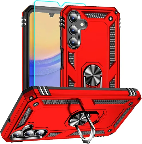 Miniatura 24 de Funda para Samsung Galaxy A12, Samsung A12 con protector de pantalla HD, [grado militar de 16 pies probada en caídas], anillo protector a prueba