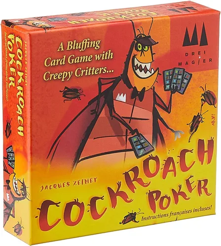 Juego de fiesta de póquer de cucarachas | Juego de cartas de estrategia de farol para adultos y niños | A partir de 8 años | 3-6 jugadores | Tiempo