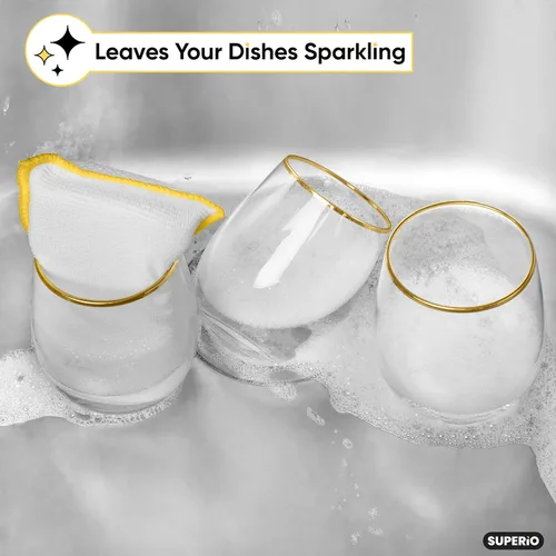 Miniatura 6 de Esponjas de microfibra para platos, esponjas de cocina, esponja antiarañazos, esponjas de limpieza para el hogar, suministros de limpieza multiusos