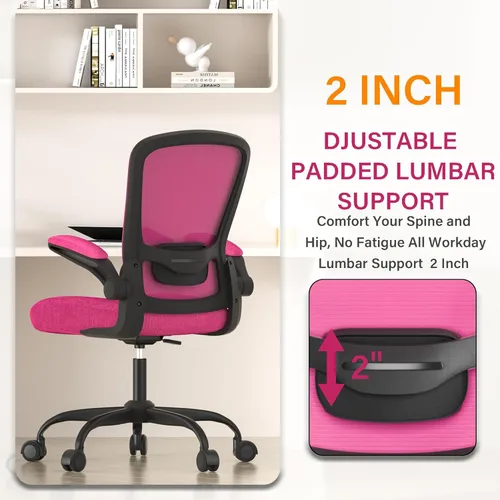 Miniatura 6 de Mimoglad Silla de Oficina, Silla de Escritorio Ergonómica con Soporte Lumbar Ajustable, Silla de Computadora de Malla de Respaldo Alto