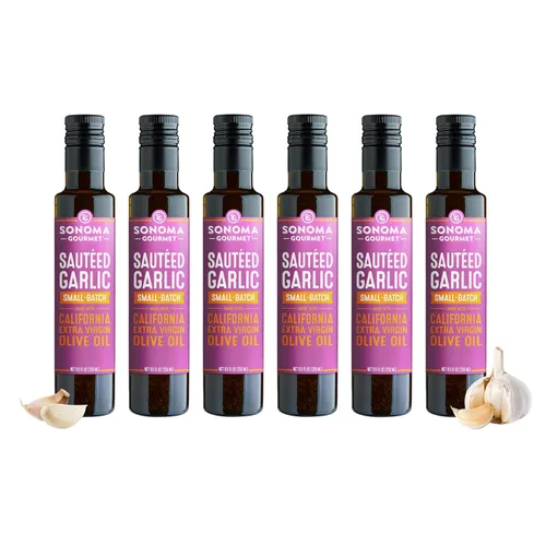 Miniatura 7 de Sonoma Gourmet: Aceite de oliva con sabor a ajo y hierbas Aceite de oliva virgen extra 100% California 8.5 onzas líquidas (paquete de 6)