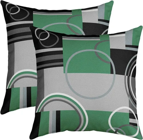 Miniatura 24 de Juego de 2 fundas de almohada de panal de abeja de 16 x 16 pulgadas, fundas de cojín geométricas hexagonales, fundas de almohada de colmena