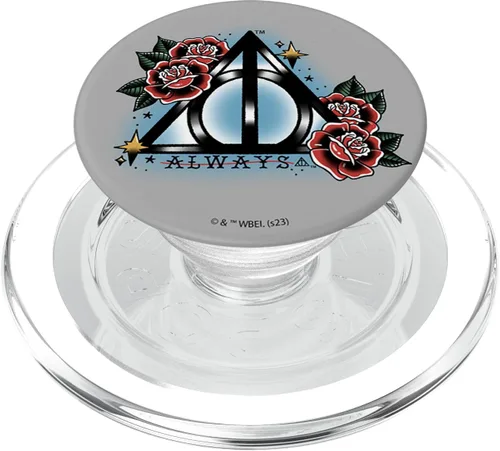 Miniatura 8 de Harry Potter Always Deathly Hallows Símbolo floral Retrato PopSockets intercambiables PopGrip