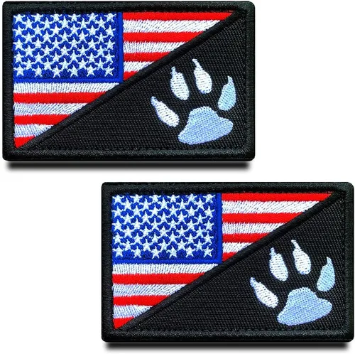 Miniatura 9 de Zcketo Paquete de 2 paquetes de insignia táctica de combate militar con gancho y bucle de modo bestia bordado para ropa militar, ropa, sombreros, K9