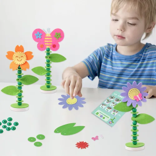 Miniatura 2 de Coola Kit de manualidades de primavera para niños, arte y manualidades, juguetes educativos tempranos adecuados para niñas y niños, paquete de 6