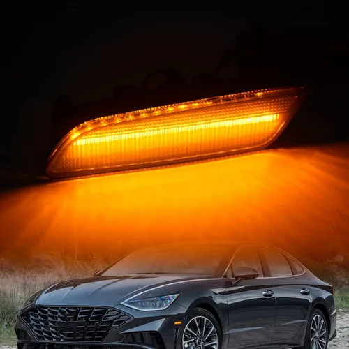 Miniatura 2 de Luces LED de posición laterales de repuesto para Hyundai Sonata DN8 2020 2021 2022 2023 ámbar LED ámbar marcador lateral de parachoques delantero