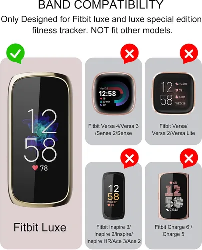 Miniatura 3 de Minyee Paquete de 3 correas compatibles con Fitbit Luxe para mujer, de silicona suave, con grabado floral, correa deportiva de diente de león
