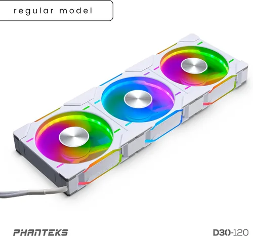 Miniatura 2 de Phanteks PH-F120D30_DRGB_PWM_WT01_3P, Blanco
