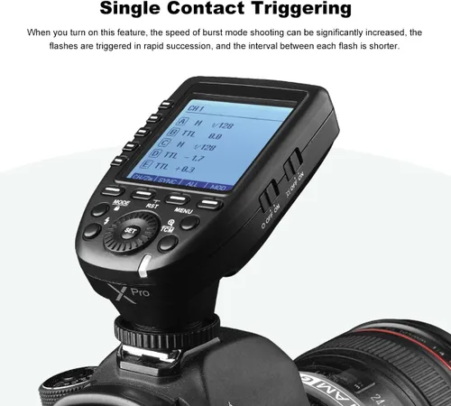 Miniatura 4 de Godox XPro-N i-TTL 2.4G Transmisor de disparador de flash inalámbrico de sincronización de alta velocidad compatible con cámaras Nikon, 1/8000s, 11