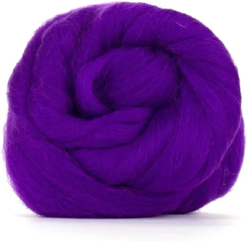 Miniatura 31 de Revolution Fibers Lana Corriedale teñida 8.2 onzas de parte superior de lana peinada de primera calidad 26 micras, 100% lana Corriedale pura