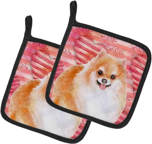 Miniatura 133 de Caroline's Treasures BB9655PTHD - Juego de soportes para ollas de cocina resistentes al calor, almohadillas calientes para horno, 7 1/2 x 7 1/2