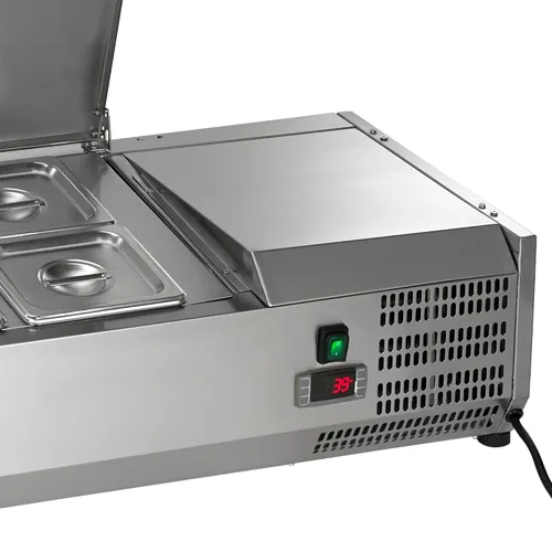 Miniatura 4 de Arctic Air ACP40 - Estación de mesa refrigerada para sándwich/ensalada de 40 pulgadas, 6 sartenes, acero inoxidable, 115 V