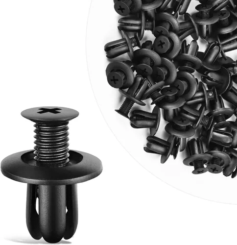 Miniatura 10 de GOOACC 100 Piezas Clip de Revestimiento de Guardabarros Tipo Empuje Retenedor de Nailon Sujetador de Repuesto para Dodge 1996-2015 Jeep Grand 100