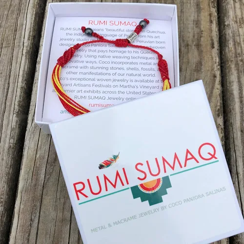 Miniatura 4 de Rumi Sumaq Pulseras de Orgullo y Bandera del País con Atadura de Tirón — Pulseras Macramé Trenzadas a Mano, Nudo de Pescado y Trenzadas Ajustables