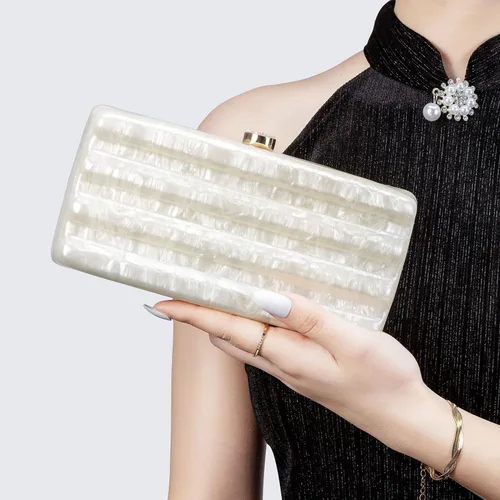 Miniatura 2 de Women Acrylic Clutch Purse Marbled Evening Shoulder Bag for Wedding Cocktail Party Prom