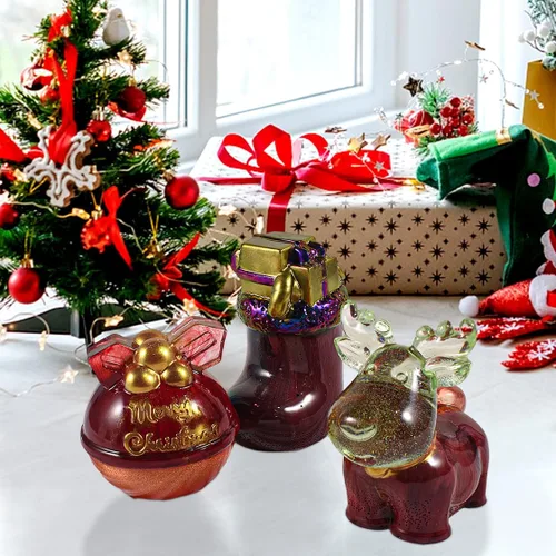 Miniatura 2 de 3 moldes de resina de Navidad, adornos de Navidad 3D, moldes de silicona para hacer velas de Navidad, moldes de fundición de epoxi para bricolaje